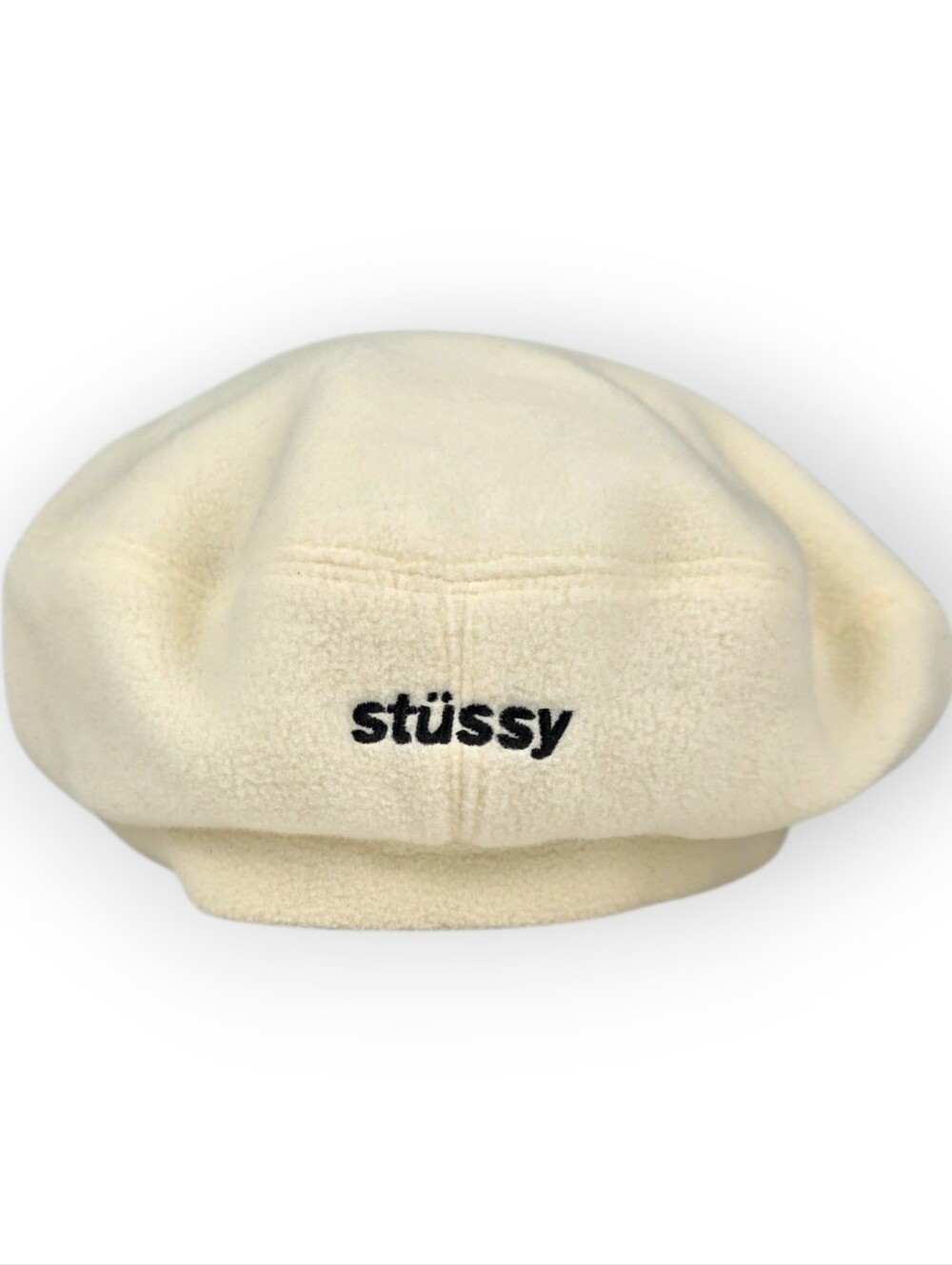Stüssy Bristol Polar Fleece Beret Unisex Size Xs/ S Off-White EUC Beautiful